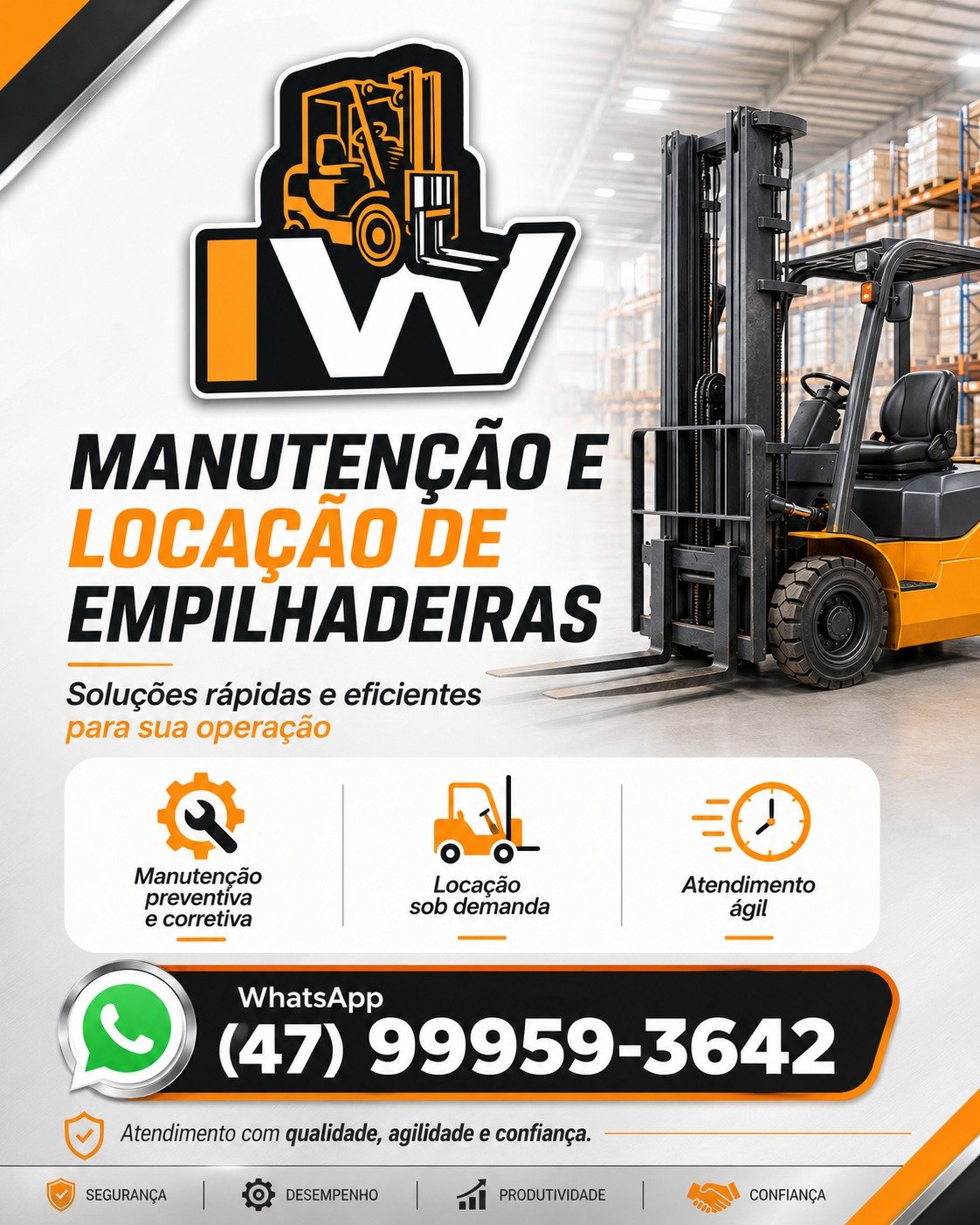 Apresentação dos serviços de manutenção e locação IW